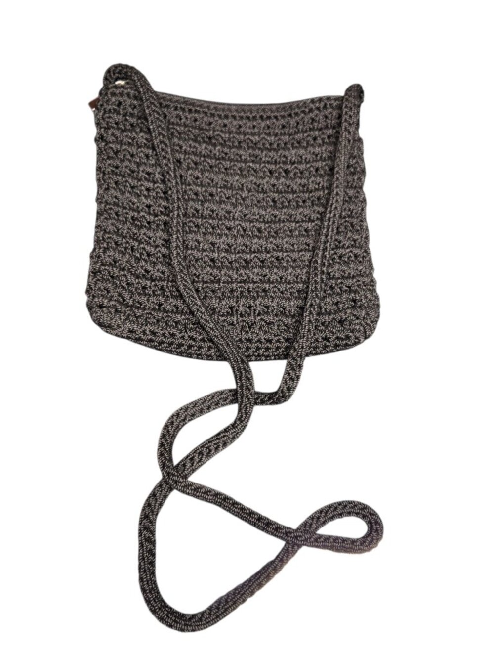 The Sak Black Crochet Purse 8x8"
